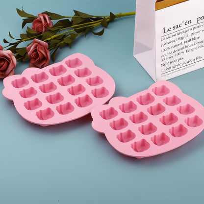 Cute Kitten Chocolate Silicone Mold, Silicone Candy Molds 16 Cavity