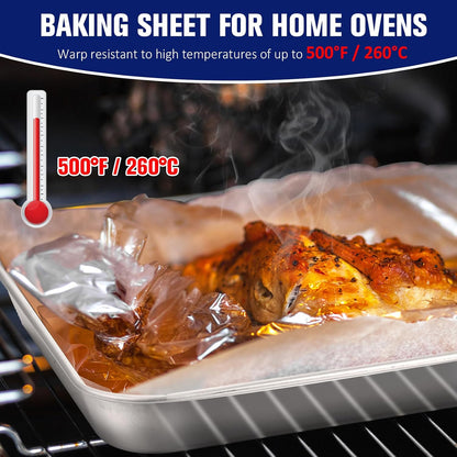 Mimorou 12 Pcs Baking Sheet Stainless Steel Cookie Pans, 7.1 x 5.1 Inch
