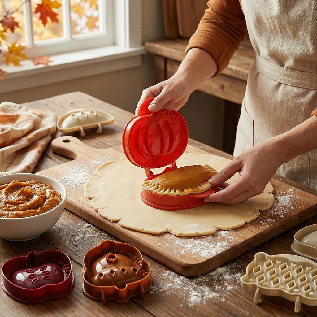 6 Pack Hand Pie Molds – Dough Presser for Mini Pocket Pies Baking