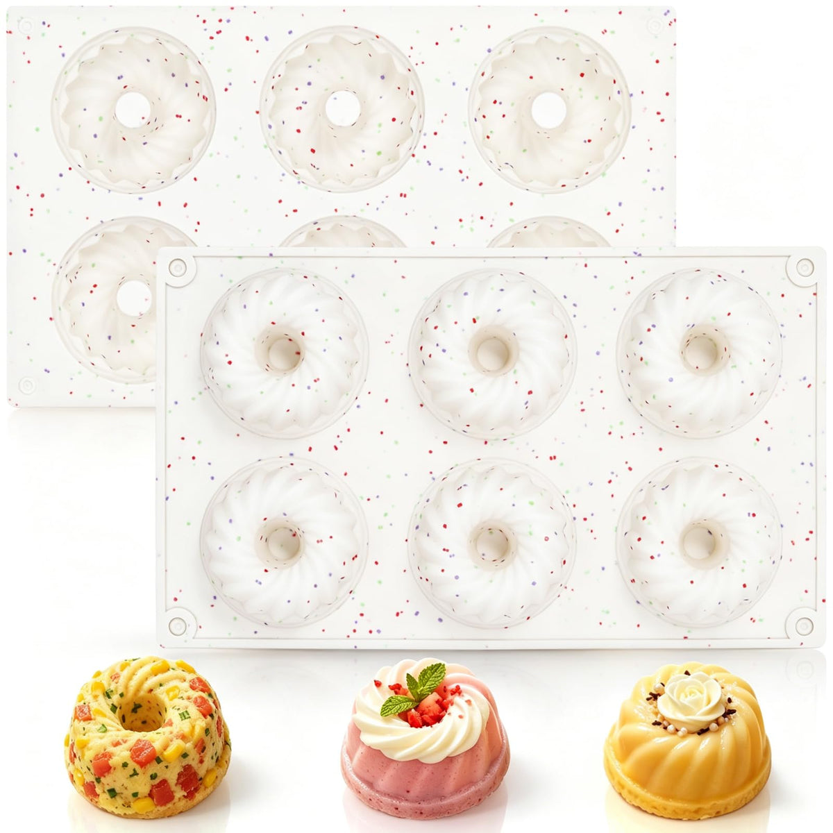 Silicone Muffin Top Pan, 4 Inch Egg Mold for Breakfast Sandwiches