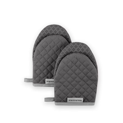 KitchenAid Asteroid Mini Oven Mitt Set, 5.5"x8", Black, 2 Piece