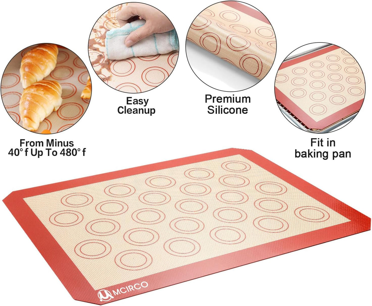 M MCIRCO Baking Sheet with Cooling Rack, Baking Mat Set, Set of 6
