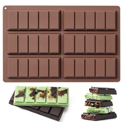 Chocolate Bar Mold，Non-Stick Chocolate Molds，100% Food Grade Silicone Mold