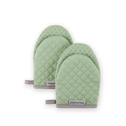 KitchenAid Asteroid Mini Oven Mitt Set, 5.5"x8", Black, 2 Piece