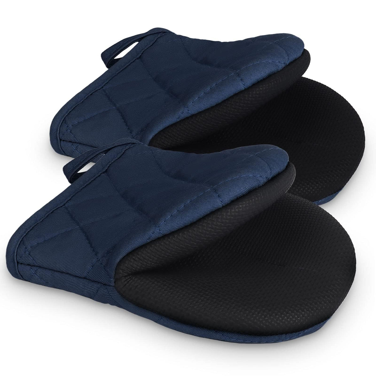 Goldmeet Mini Oven Mitts 2-Pack, 7"x5.5", 500°F Silicone Grip, Taro Purple