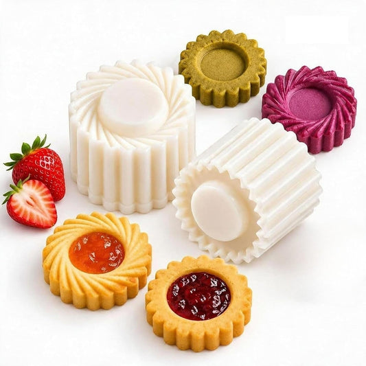 2-in-1 Double-Sided Sunflower Pastry Mold Press for DIY Cookie & Mooncake