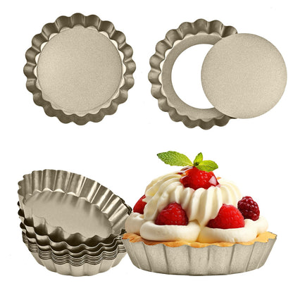 RICHSC-PAN Egg Tart Molds, 12 PCS Non-Stick Very Mini Tart Pans.