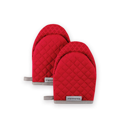 KitchenAid Asteroid Mini Oven Mitt Set, 5.5"x8", Black, 2 Piece