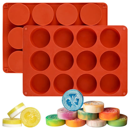 Sakolla 6-Cavity Flower Soap Molds Silicone, 2 Pack Tulip Different Flower Shapes Silicone Molds for Soap, Lotion Bar, Bath Bombs, Chocolate, Candy Baking Molds Jelly, Ice Cube Tray