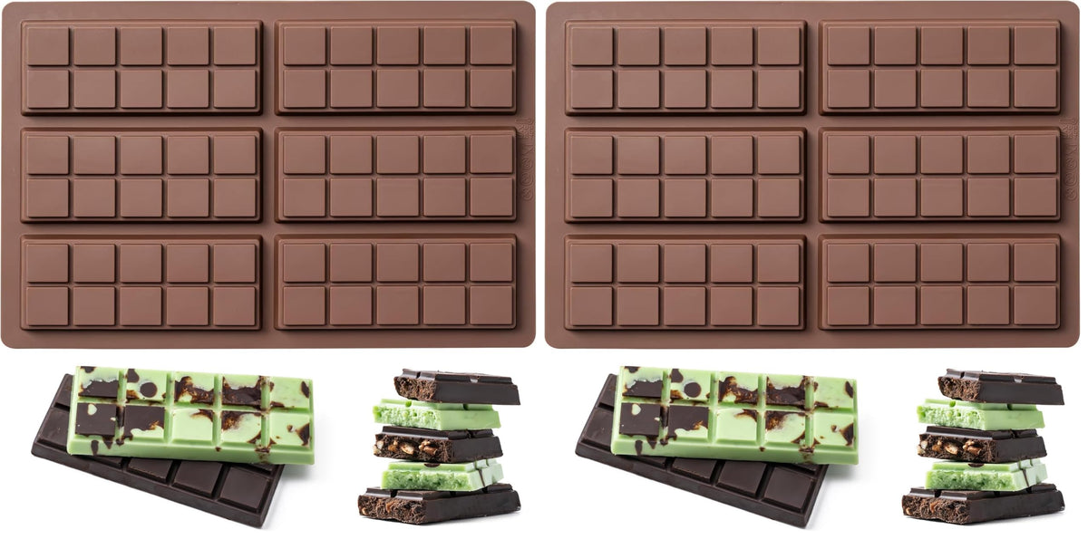 Chocolate Bar Mold，Non-Stick Chocolate Molds，100% Food Grade Silicone Mold