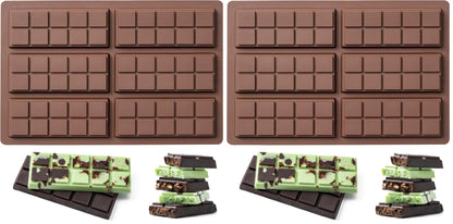 Chocolate Bar Mold，Non-Stick Chocolate Molds，100% Food Grade Silicone Mold