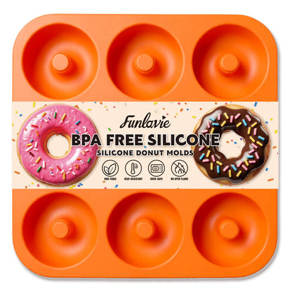 Large Silicone Donut Pan for Baking,9 Cavity Non-Stick Food Molds