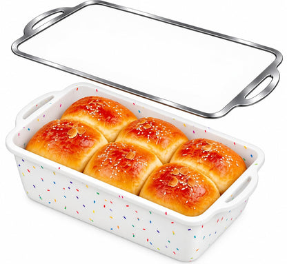 2 Pack Vinino Silicone Mini Loaf Pans Cake Bread Baking Metal Reinforced