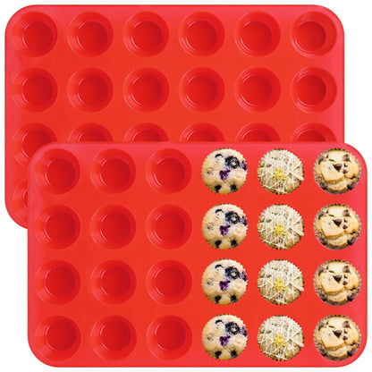 Sakolla 2 Pack 2.7″ Heart Cake Molds, 8 Cavity Silicone Baking Molds for Cake, Muffin, Egg Bites, Cupcake, Bread, Mousse (Green,Yellow,Pink)