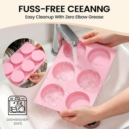 Silicone Muffin Top Pan, 4 Inch Egg Mold for Breakfast Sandwiches