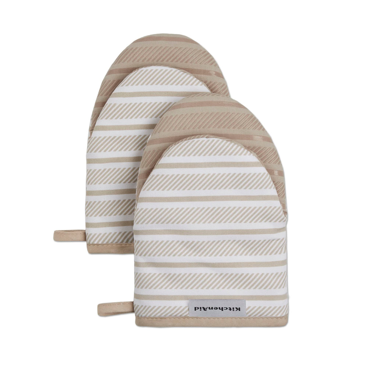 KitchenAid Albany Mini Oven Mitt 2-Pack Set, Aqua Sky, 5.5"x8"