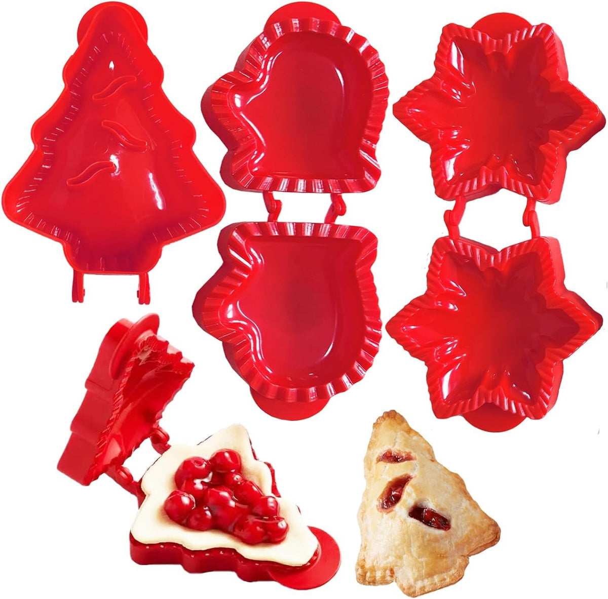 3PCS Dough Presser Pocket Pie Molds, Party Potluck Hand Pie Molds, Apple, Pumpkin And Acorn Shapes (classic model)