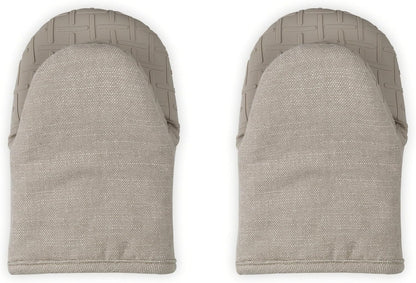 Le Creuset Set of 2 Mini Oven Mitts, 8", Charbon