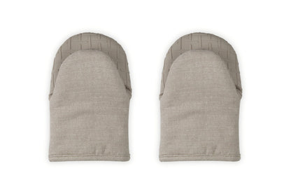 Le Creuset Set of 2 Mini Oven Mitts, 8", Charbon