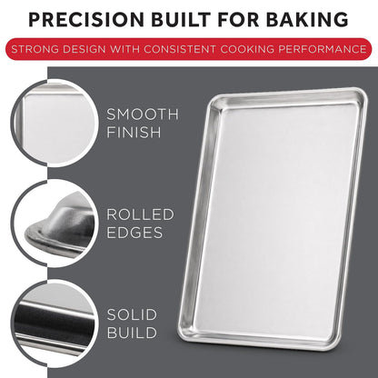 Winco 13" x 18" Aluminum Sheet Pan, 1/2 Size
