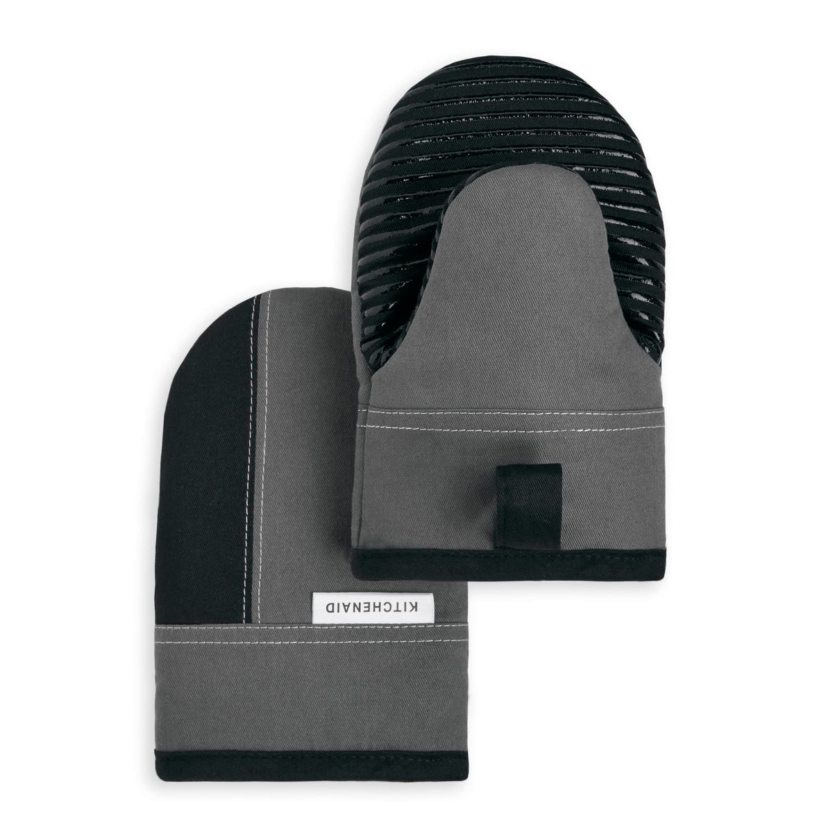 KitchenAid Beacon Two-Tone Non-Slip Mini Oven Mitt Set, Milkshake Tan/Beige, 5.5"x8", 2 Piece