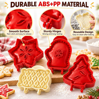 9 Pack Mini Pie Molds Set, ABS+PP Hand Pie Press Molds for Holiday Baking