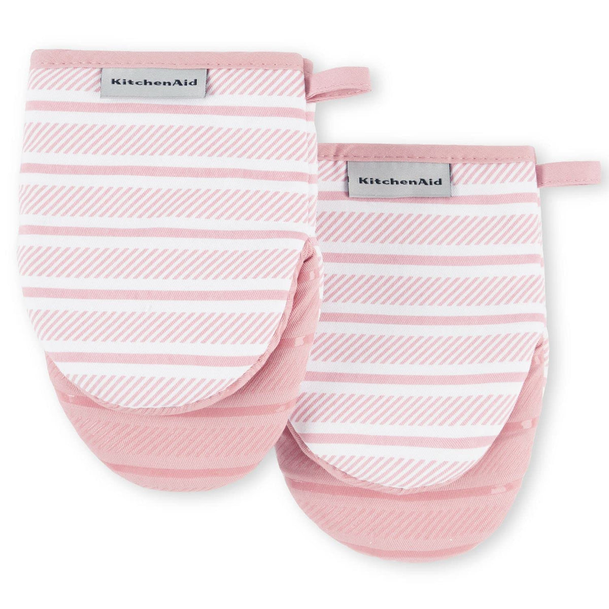KitchenAid Albany Mini Oven Mitt 2-Pack Set, Aqua Sky, 5.5"x8"