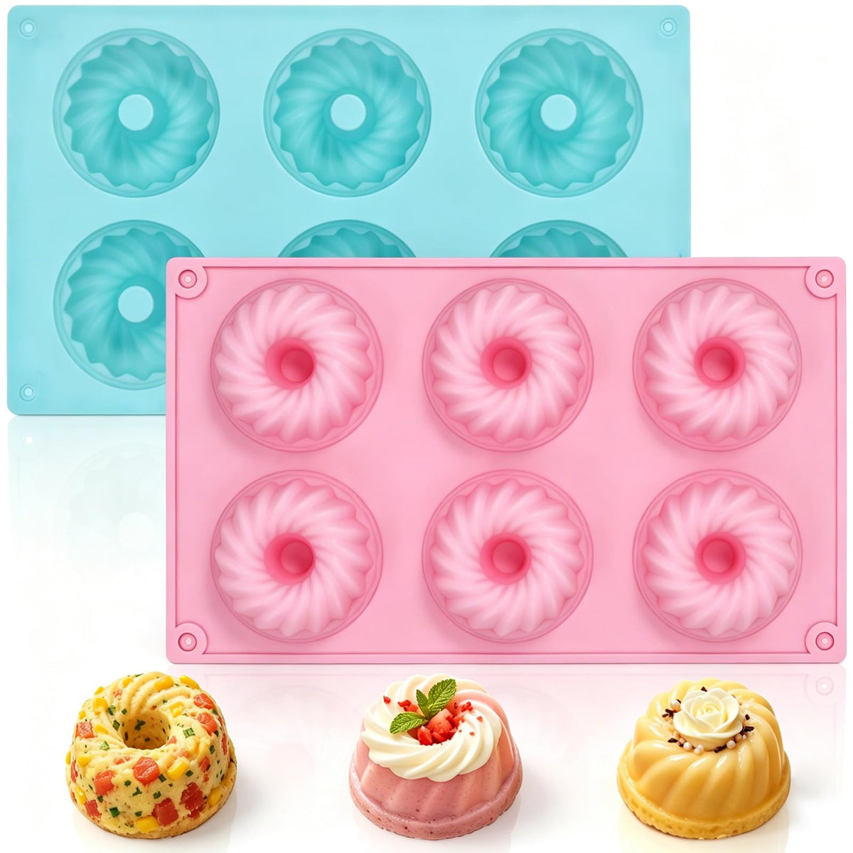 Silicone Muffin Top Pan, 4 Inch Egg Mold for Breakfast Sandwiches