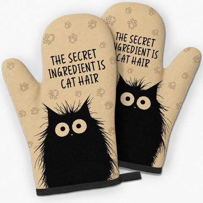Funny Cat Oven Mitts Heat Resistant, Funny Kitchen Mitts Set, 1 Pair Cooking Baking Mitts, Cat Lover Gifts for Women Chef Cooks Mom, Whimsical Kitchen Decor Gifts
