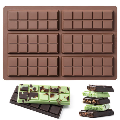 Chocolate Bar Mold，Non-Stick Chocolate Molds，100% Food Grade Silicone Mold