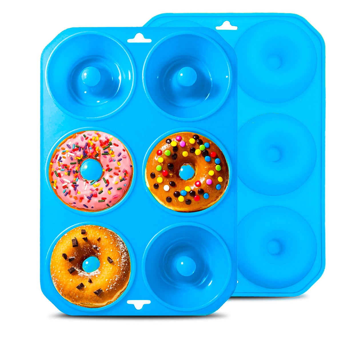 12 hole Silicone Donut Pan Non-Stick - Bite Size Donut Pans for baking