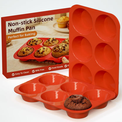 SINBEE Silicone Muffin Pans for Baking - 3 Pack Silicone Molds 12 Cups Nonstick Cupcake Pan for Baking BPA Free Cake Pop Mold Egg Muffins