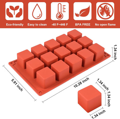 2 Pack Square Silicone Mold