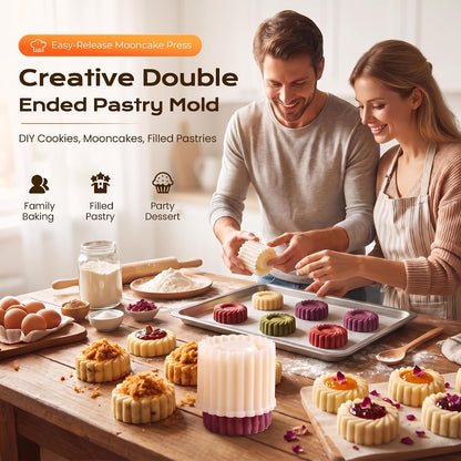 Creative Double-Ended Pastry Mold, 2027 New 2 in 1 Mooncake Mold (2)