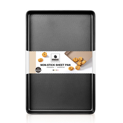2 Pack Half Sheet Cookie Sheets for Baking, Nonstick Baking Pans
