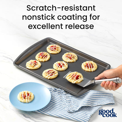GoodCook Everyday Baking Sheet with Carbon Steel Construction & Scratch-Resistant Metal-Utensil Safe Nonstick, 9 x 13-Inch