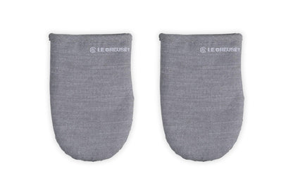 Le Creuset Set of 2 Mini Oven Mitts, 8", Charbon