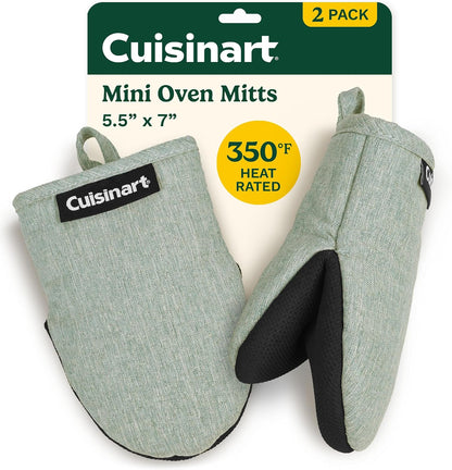Cuisinart Mini Oven Mitts, 2-Pack, Neoprene Grip, Heat Resistant 350F