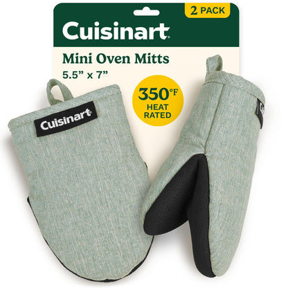 Cuisinart Mini Oven Mitts, 2-Pack, Neoprene Grip, Heat Resistant 350F
