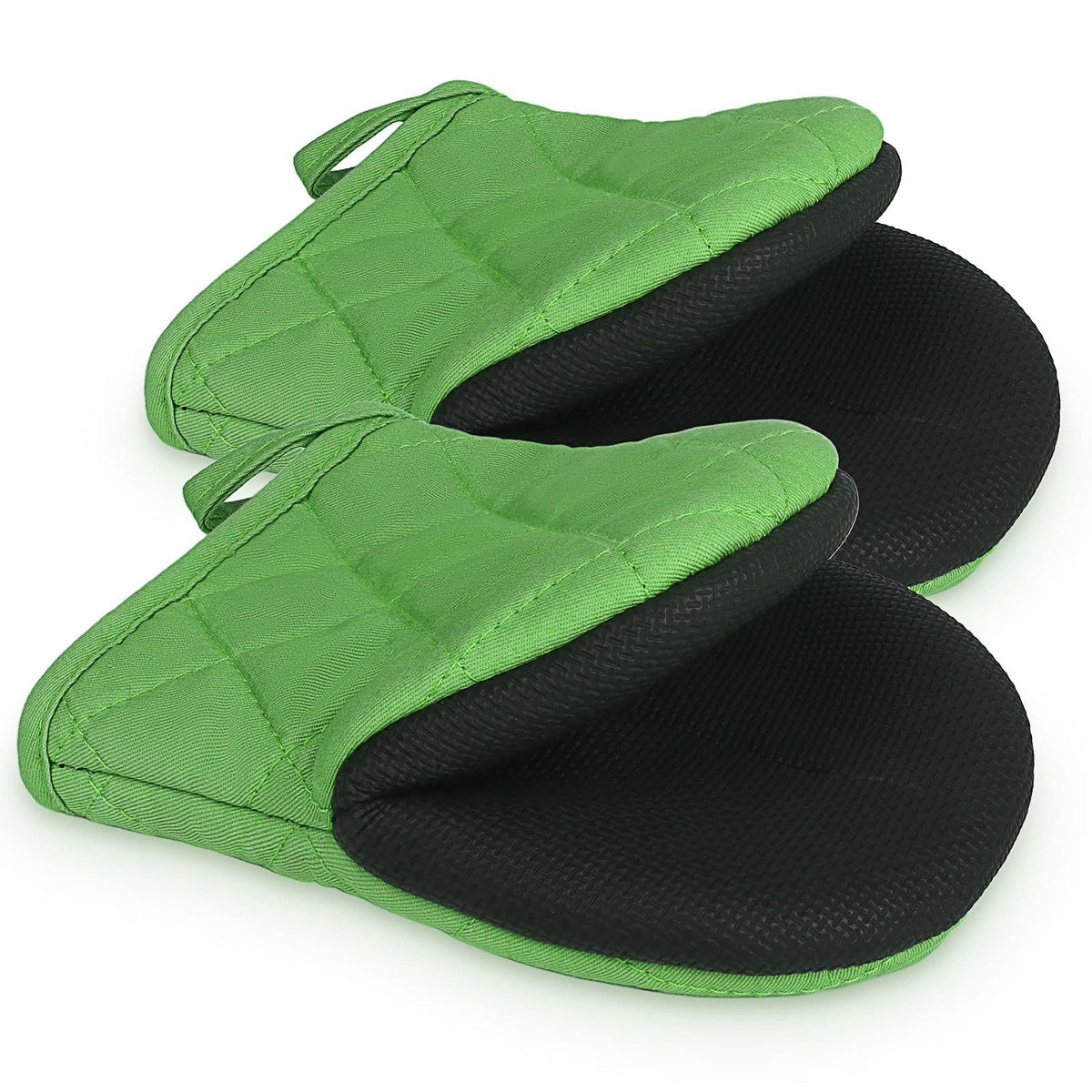 Goldmeet Mini Oven Mitts 2-Pack, 7"x5.5", 500°F Silicone Grip, Taro Purple