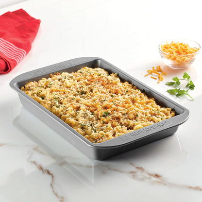 Farberware Nonstick Bakeware 9-Inch x 13-Inch Rectangular Cake Pan, Gray