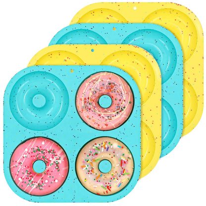 CAKETIME 3 Inch Silicone Donut Pan for Baking Nonstick Doughnut Mold(3 Pcs)