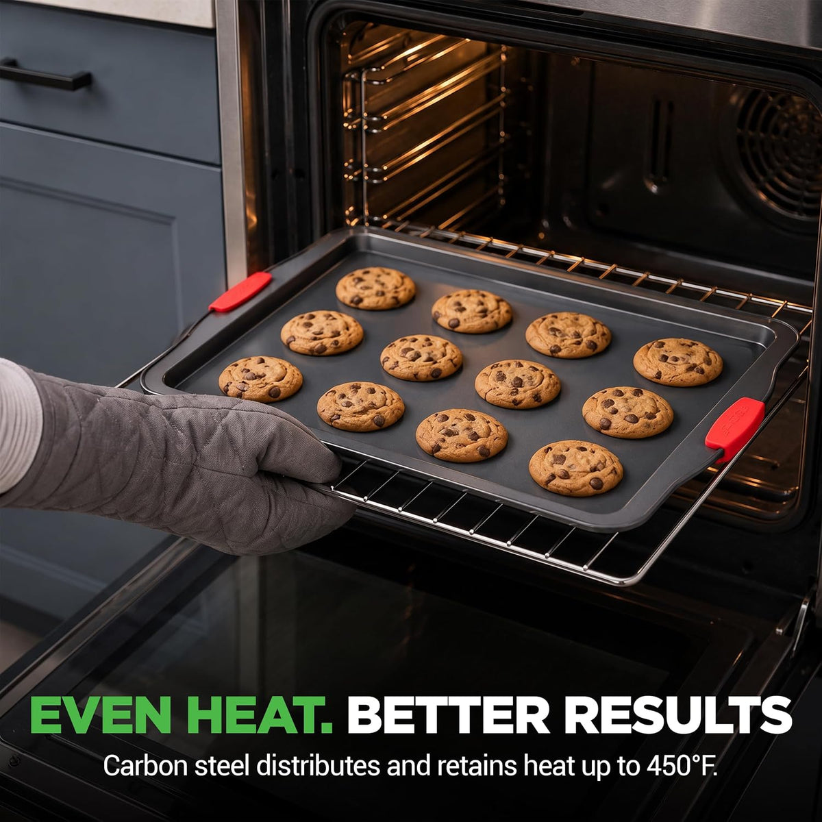 NutriChef Baking Sheet Set, 2-Piece Nonstick Cookie Sheets