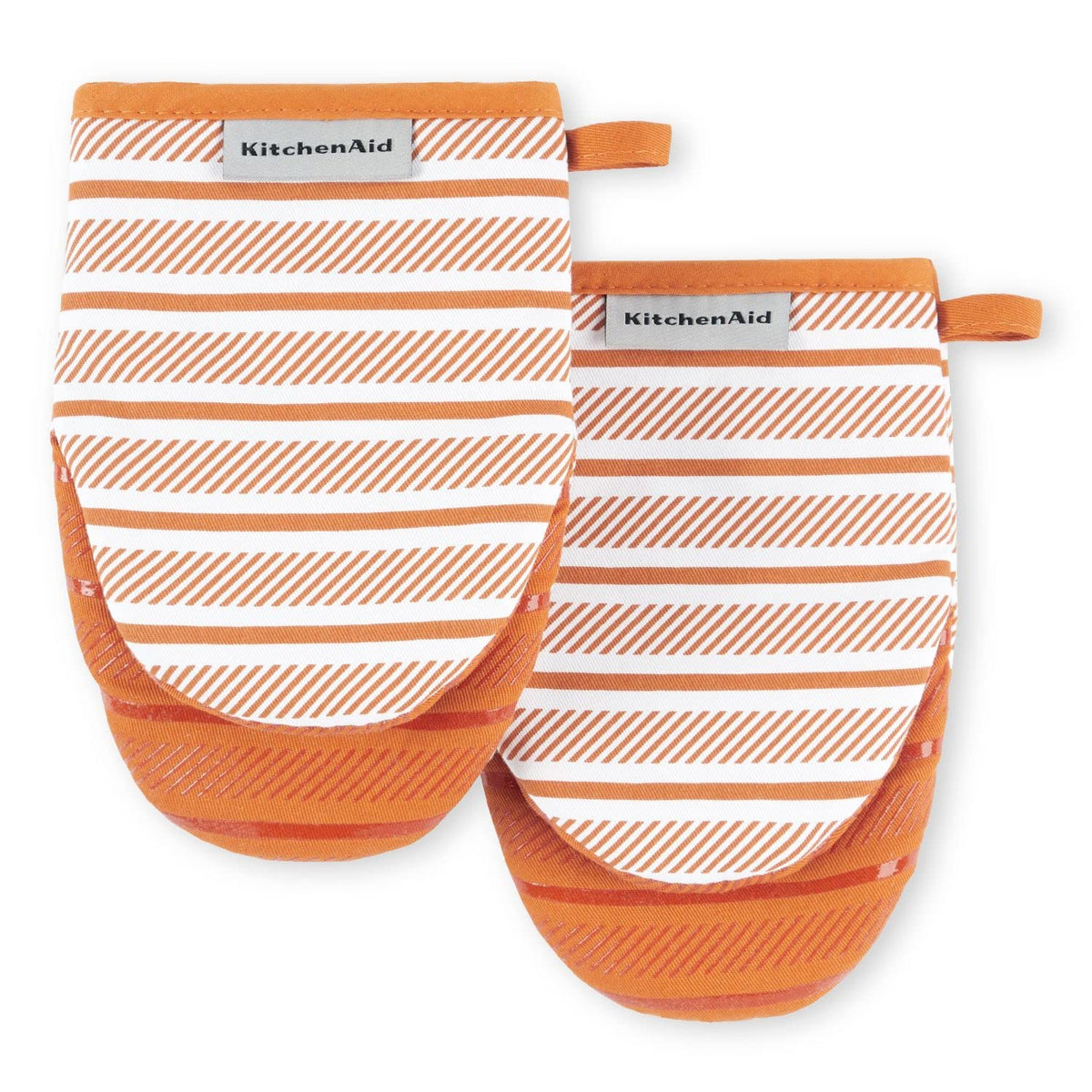 KitchenAid Albany Mini Oven Mitt 2-Pack Set, Aqua Sky, 5.5"x8"