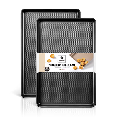 2 Pack Half Sheet Cookie Sheets for Baking, Nonstick Baking Pans