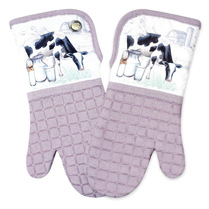Silicone Printing Oven Mitts Heat Resistant to 500 Degree