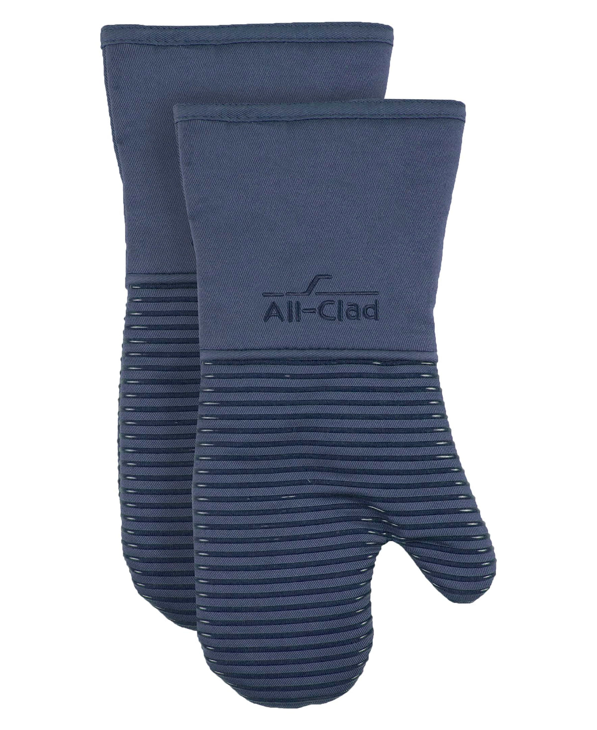 All-Clad Non-Slip Silicone Oven Mitt, Heat Resistant 500°F, Indigo, 2pc