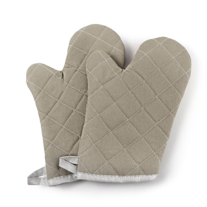 ARCLIBER Grey 13" Quilted Oven Mitts 1 Pair Flame Heat Resistant
