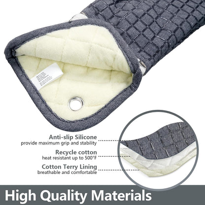 Silicone Printing Oven Mitts Heat Resistant to 500 Degree