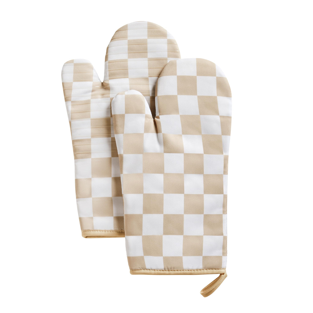 Ohocut Red Checkered Oven Mitts Heat Resistant, Vintage Retro Checkerboard Cute Oven Mitts, Non-Slip Silicone Kitchen Oven Gloves, 2-Pack Set, 7''x13''